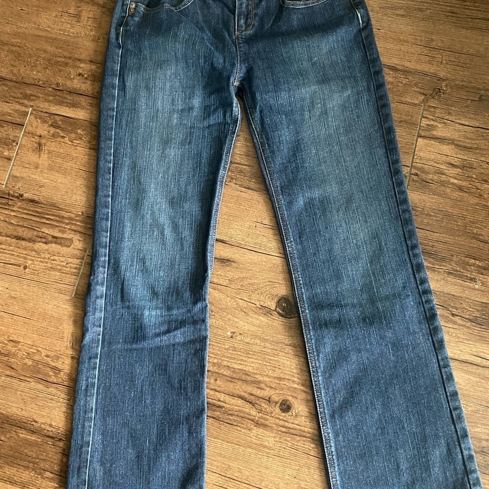DKNY Women's Straight Leg Blue Jeans